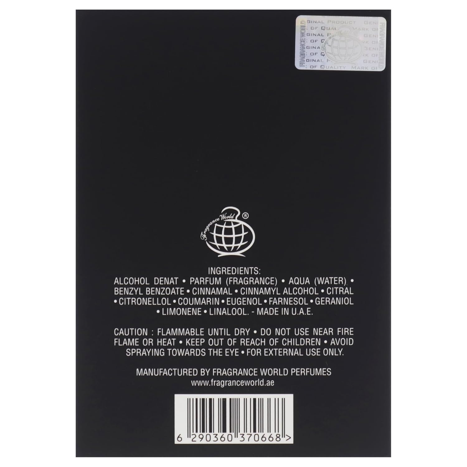 Fragrance World Cocktail Intense - Eau de Parfum Perfume For Unisex, 100ml